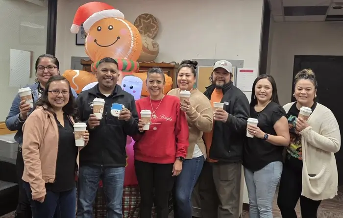 Christmas-themed yearbook poster