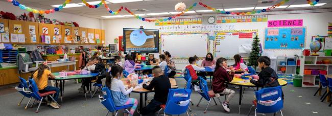 busy classroom full of students